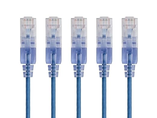 Monoprice - 129425 SlimRun Cat6A Ethernet Patch Cable - Snagless RJ45 UTP Pure by Monoprice