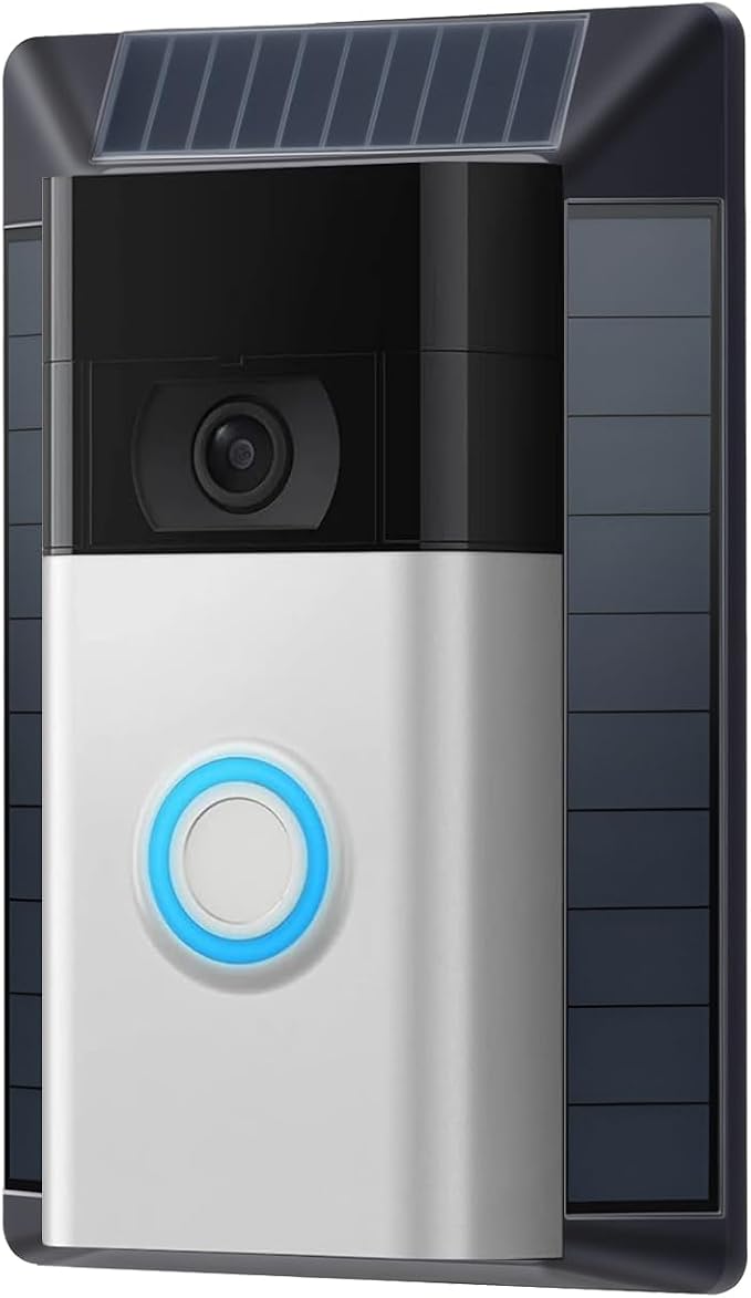 Solar Charger Compatible with Ring Video Doorbell, Micro USB Port Only by Unknown