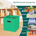 Black Foldable Storage Cubes Bins, Fabric Storage Box Cubes Organizer Baskets - Image 3