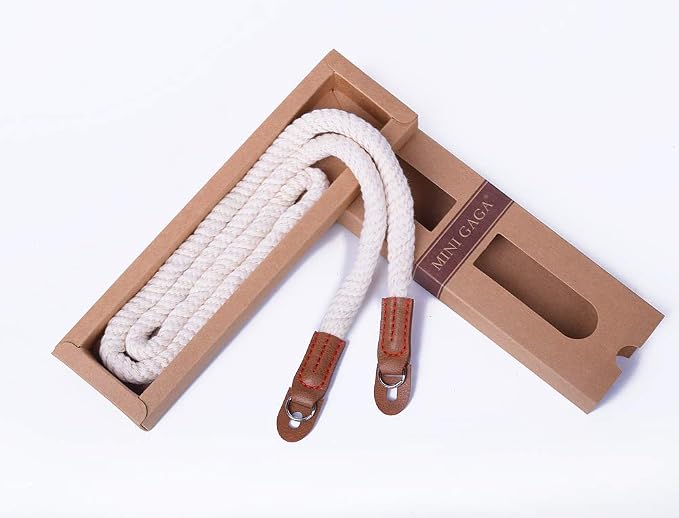 DOROM Vintage Handmade Cotton Leather Rope Camera Neck Strap - Image 3