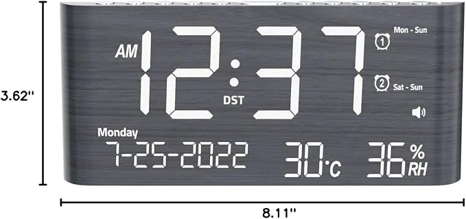 PPLEE 8.7inch Digital Alarm Clock - Image 8
