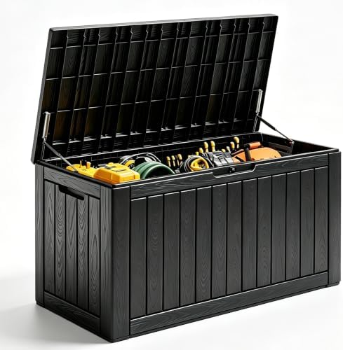 KAMABOKO Outdoor Storage Box, 140 Gallon Deck Box Outdoor Waterproof by KAMABOKO