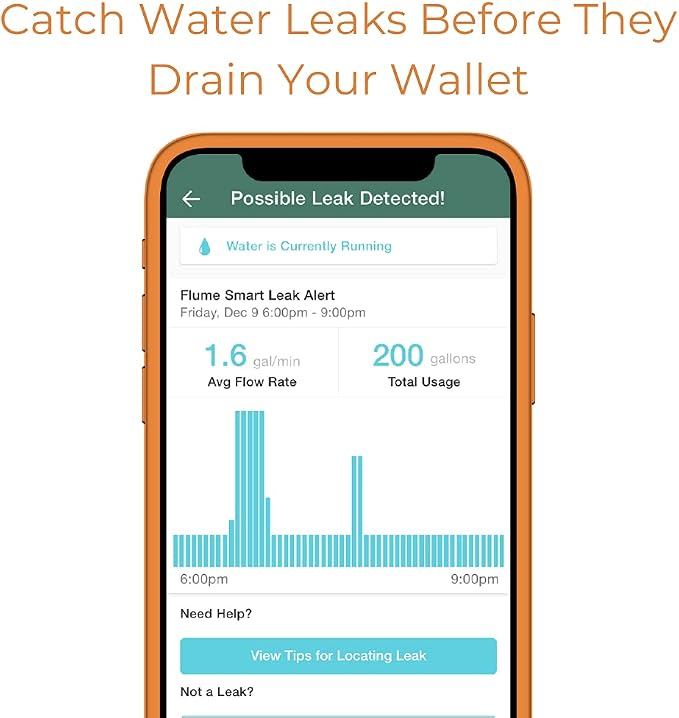 Flume 2 Smart Home Water Monitor & Leak Detector – WiFi Connected, Real-Time - Image 2