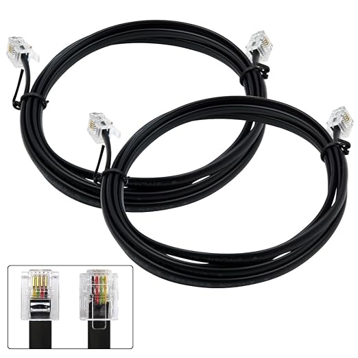 Phone Cable 6 Feet Telephone Line Cord by XANHAM