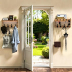 35'' Brown Coat Rack Wall Mount - Image 4