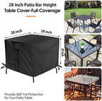 Outdoor Table Cover for 28 Inch Patio Bar Height Table - Image 2