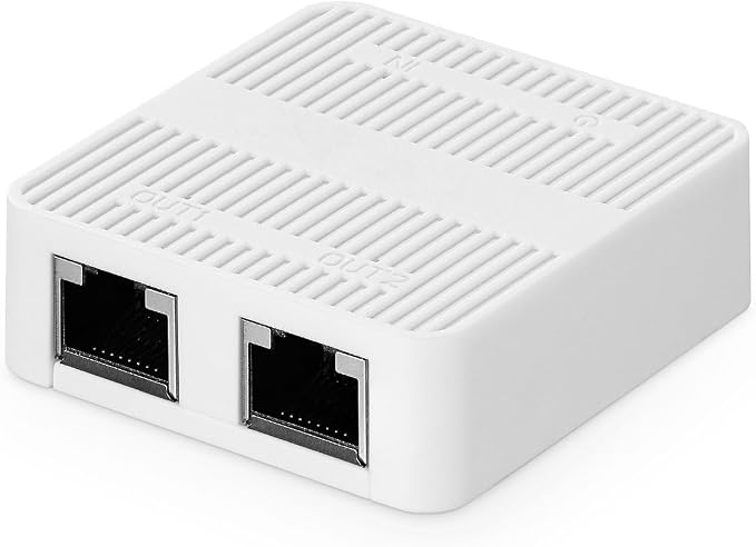 Binardat 1 to 2 Gigabit Network Splitter, 3 Port Gigabit Ethernet Switch by Binardat
