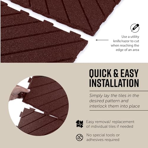 Playsafer Slatted Rubber Interlocking Tile - Image 4