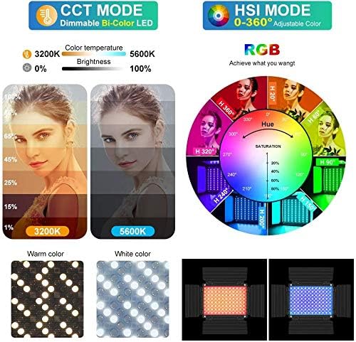 GVM RGB LED Video Light with Bluetooth Control, 360° Full Color 1000D PRO Video - Image 9