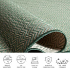 SAFAVIEH Courtyard Outdoor Area Rug 9'x12', Dark Green & Beige CY8022-32221 - Image 6