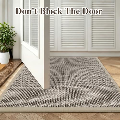 Braided Doormat Brown 17"x30", Non Slip, Back Door - Image 3