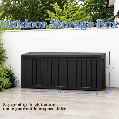 Outdoor Storage Box, Resin Deck Boxes Indoor and outdoor, Waterproof Storage - Image 2