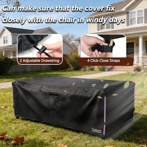 Patio Furniture Covers Waterproof, 600D Heavy Duty Patio Cover - Image 5