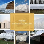 GUARD SHIELD Tarps Heavy Duty Waterproof 10x10 Feet White Poly Tarp Cover - Image 6