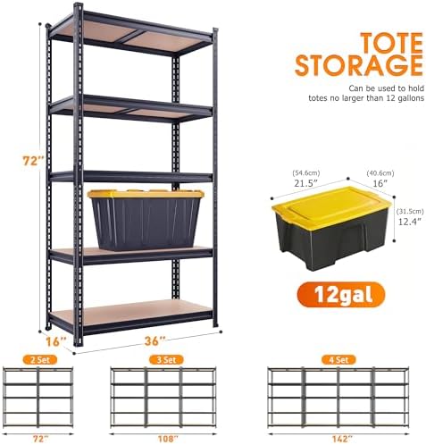 REIBII 2400LBS Garage Shelving - Image 3