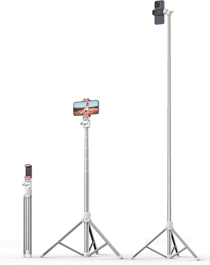 71'' Phone Tripod Stand, Extendable Reinforced Aluminum Phone Stand by Pnitri