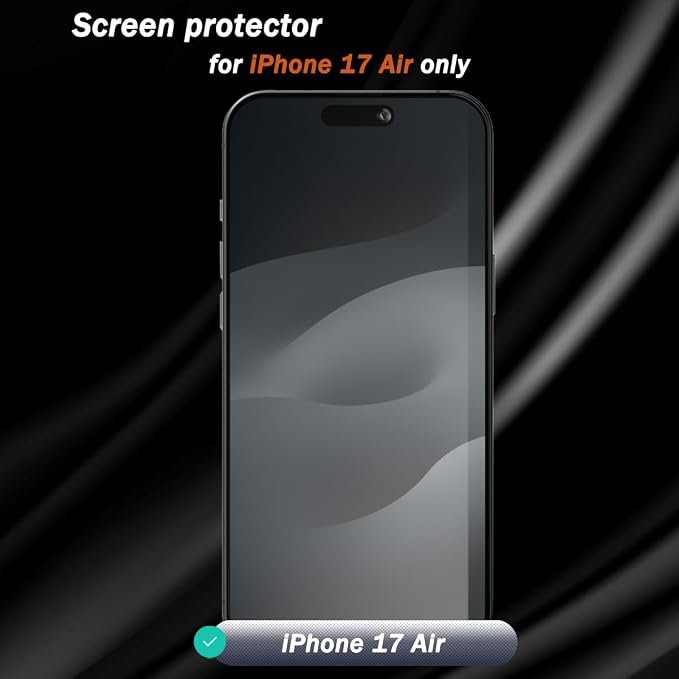 2 Pack for iPhone Air Privacy Screen Protector. Anti Scratch, Self-Healing - Image 2