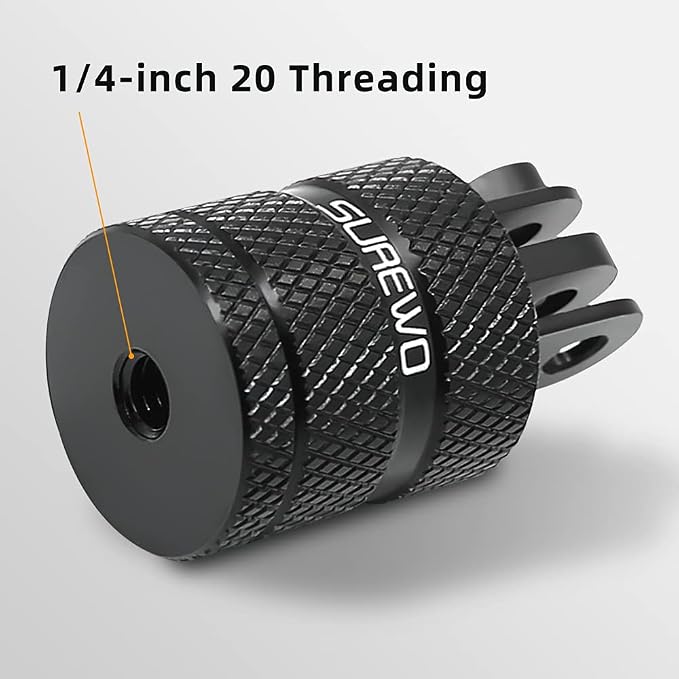 Aluminum 1/4 inch 20 Camera Tripod Adapter Mount, 360° Rotation 1/4"-20 - Image 4