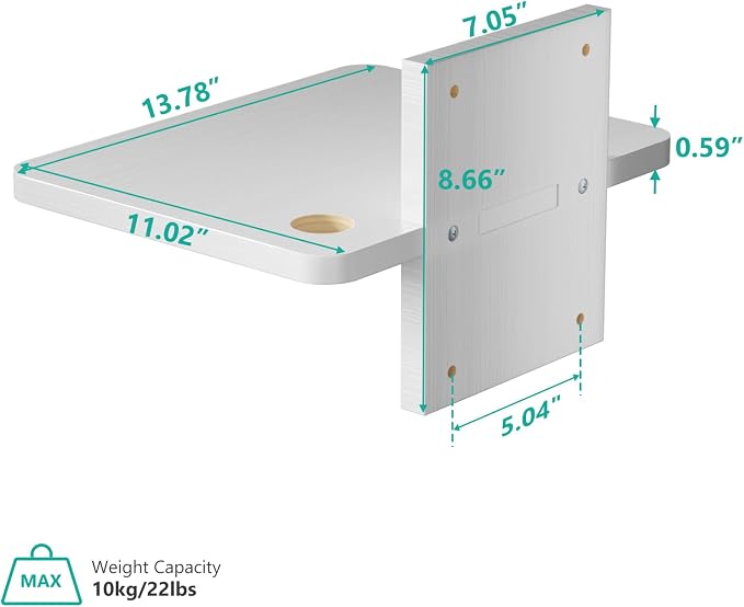 WALI Floating TV Shelf, 1 Tier Projector Shelf - Image 2