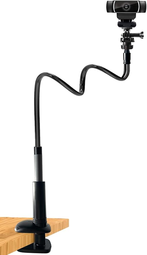 30 Inch Webcam Stand Camera Mount, Upgraded Thick Base Flexible Gooseneck by JCWINY