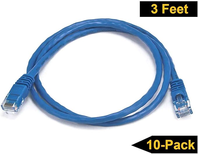 iMBAPrice 50' Cat5e Network Ethernet Patch Cable, 10 Pack - Image 3