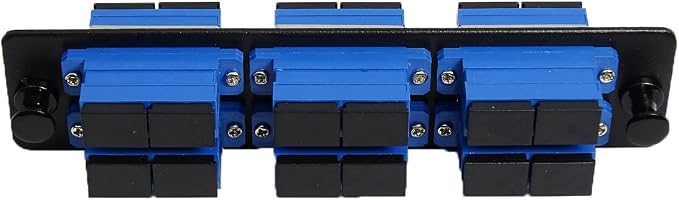 RiteAV LGX Footprint Fiber Optic Cable SC Adapter Patch Panel 6 Ports Loaded - Image 2
