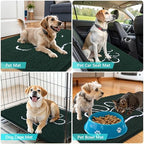 OLANLY Dog Door Mat for Muddy Paws 47x32, Paw Print Design Chenille Mud Mat - Image 7