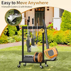 Broom Holder with Cleaning Supplies Organizer - Image 3