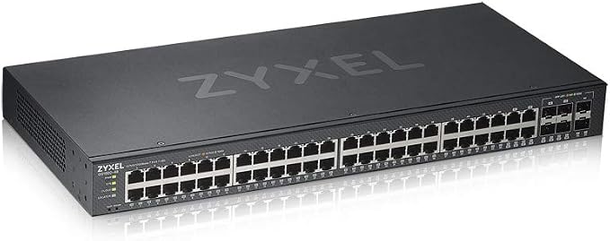 Zyxel 48 Port Ethernet Switch | Smart Managed Gigabit Network Switch | 44x GbE by ZYXELNETWORKS