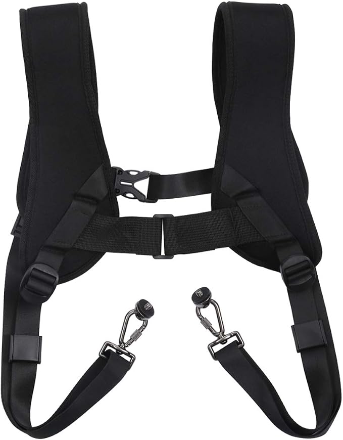 PULUZ Dual Camera Shoulder Harness Quick Release Double Camera Tether Strap - Image 2