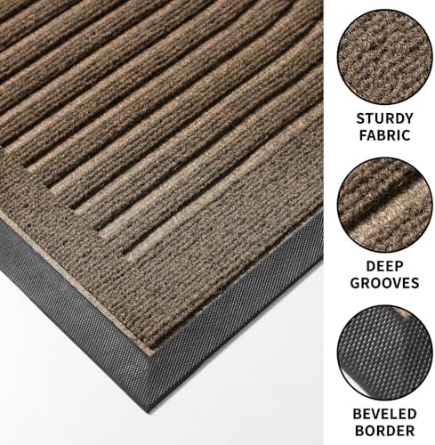 RORA Heavy Duty Door Mat Outside Entrance, Indoor Welcome Doormat 47x32 - Image 4