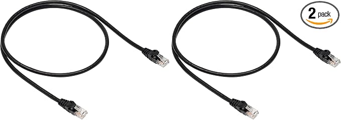 Amazon Basics RJ45 Cat 6 Ethernet Patch Cable, 10 Gbps High-Speed, 3 Foot by AmazonBasics