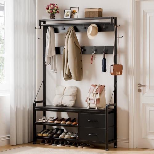 Lulive Coat Rack, 39.4” Hall Tree - Image 2