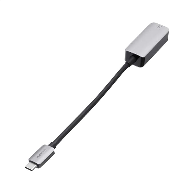 Amazon Basics Aluminum USB-C to RJ45 Gigabit Ethernet Adapter, Fast Network - Image 5