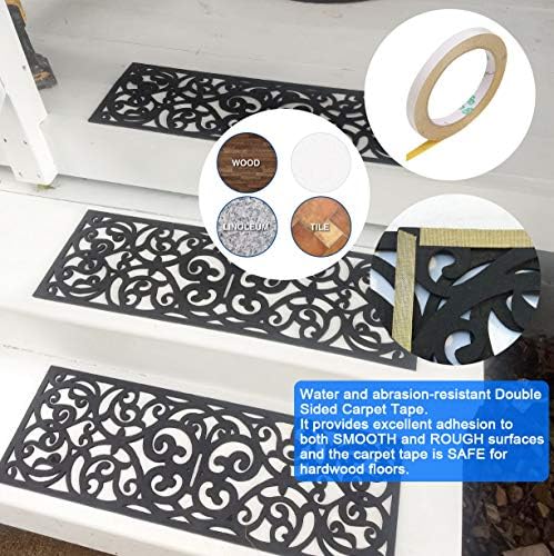 Rubber Stair Treads, Outdoor Stair Treads Non-Slip, Butterfly Designed Stair - Image 3