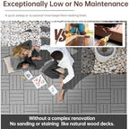 EchoDeck Interlocking Deck Tiles, 9 Pack Patio Tiles Outdoor Interlocking All - Image 7