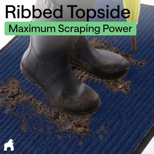 GORILLA GRIP Traffic Guard Indoor Outdoor Heavy Duty Door Mat, 35x23 Blue - Image 4