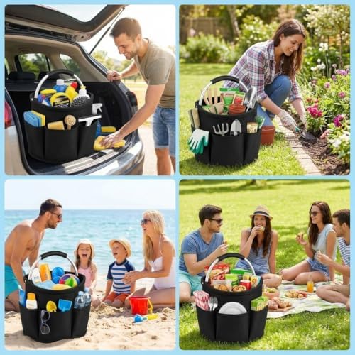 Cleaning Caddy with Handle, 17L Cleaning Products Organiser, Foldable Storage - Image 3