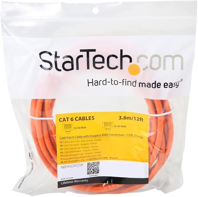 StarTech 12ft CAT6 Ethernet Cable - Image 2