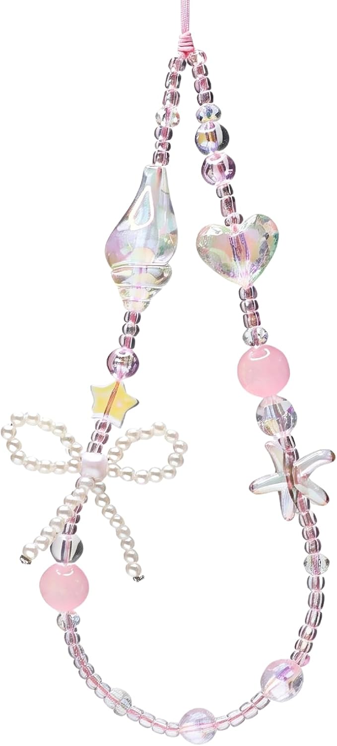 Cute Beaded Camera Wrist Strap for Phone, Digital Camera Charm Lanyard by CasaPopz