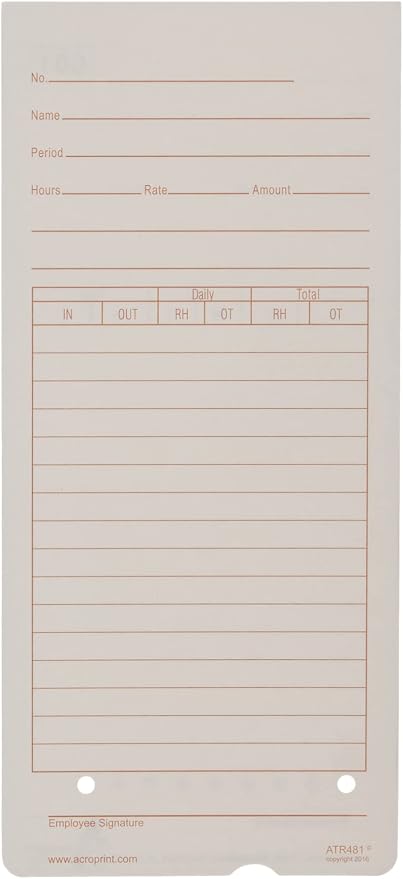 Acroprint 09-9115-000 Time Cards - Image 3