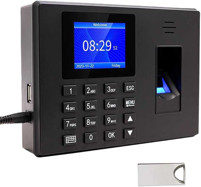 MIKONIYA Time Clock, Attendance Machine ​with Fingerprint, Time Clocks by MIKONIYA