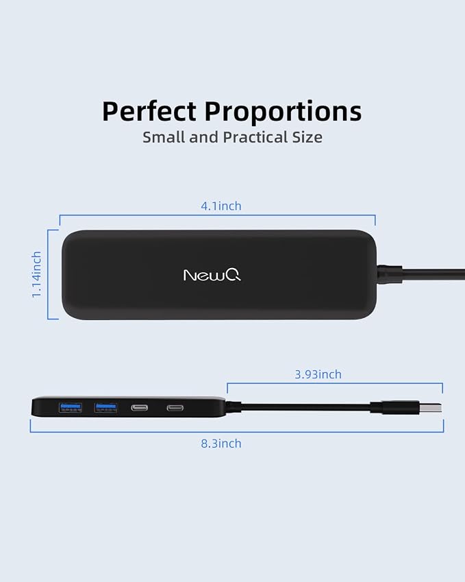 Dual USB C USB A 3.0 Hub: USB Hub 4 Ports - Image 8