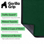 GORILLA GRIP Traffic Guard Indoor Outdoor Heavy Duty Door Mat, 29x17 Green - Image 2