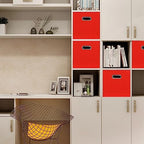 Black Foldable Storage Cubes Bins, Fabric Storage Box Cubes Organizer Baskets - Image 4