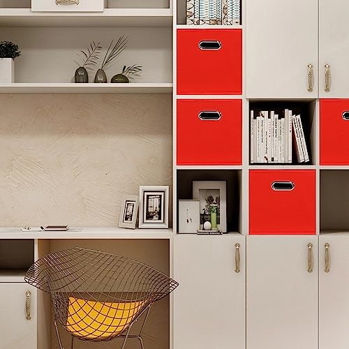 Black Foldable Storage Cubes Bins, Fabric Storage Box Cubes Organizer Baskets - Image 4
