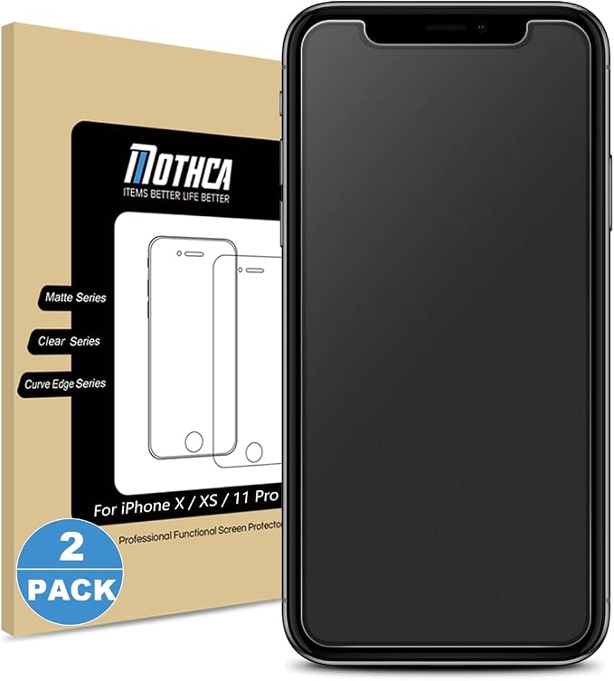 Mothca 2 Pack Matte Glass Screen Protector Compatible by MothcaDirect