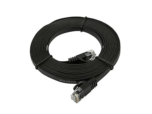 Monoprice Cat5e 10ft Black Flat Patch Cable UTP 30AWG 350MHz Pure Bare Copper - Image 4