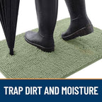 OLANLY Dog Door Mat for Muddy Paws 70x32, Super Absorbent Chenille Mud Mat - Image 2