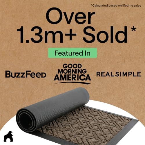 GORILLA GRIP WeatherMAX Door Mat, Indoor Outdoor - Image 4